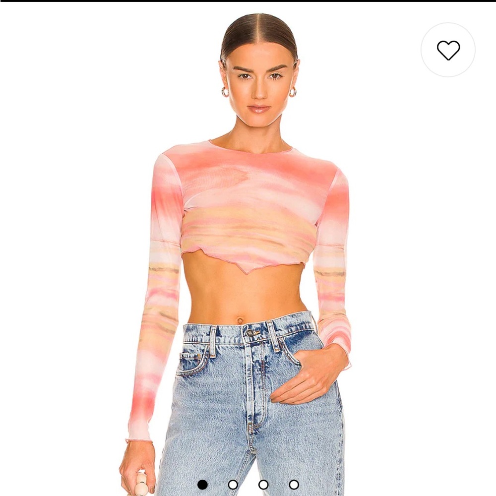 Revolve Superdown Miley Ombré Crop Top in Orange Multi